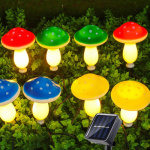 Guirnalda solar 8 hongos luces LED multicolor M0502 - Imagen 6