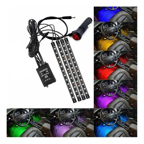 Luz Led Rgb Tunning Para Interior De Auto Con Control - Image 4