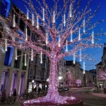 Pack X10 tira luces LED cascada tubos lluvia meteoritos