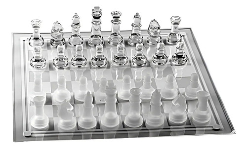 Ajedrez de vidrio tablero cristal juego de mesa hogar Ea-387 - Image 8