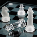 Ajedrez de vidrio tablero cristal juego de mesa hogar Ea-387 - Image 7