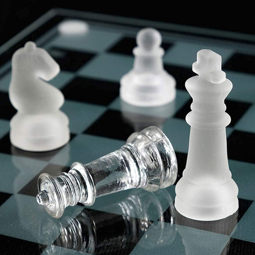 Ajedrez de vidrio tablero cristal juego de mesa hogar Ea-387 - Image 7