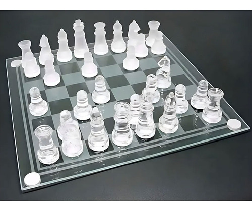 Ajedrez de vidrio tablero cristal juego de mesa hogar Ea-387 - Image 3