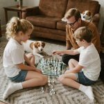 Ajedrez de vidrio tablero cristal juego de mesa hogar Ea-387 - Image 6