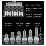 Ajedrez de vidrio tablero cristal juego de mesa hogar Ea-387 - Image 9