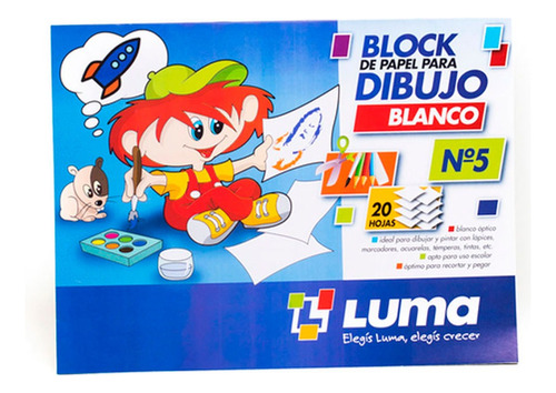Block De Hojas Blancas Para Dibujo N° 5 Escolar Colegio M357 - Imagen 5