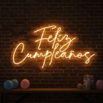 Cartel luminoso forma feliz cumpleaños 220v luz led lnfe01 - Image 2