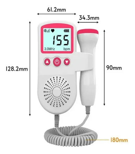 Doppler fetal detector frecuencia latidos portátil Jsl-t501 - Image 27