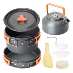 Juego de ollas camping senderismo 3 en 1 con tetera Gt-308 - Image 4