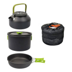 Juego de ollas camping senderismo 3 en 1 con tetera Gt-308 - Image 3