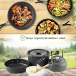 Juego de ollas camping senderismo 3 en 1 con tetera Gt-308 - Image 8