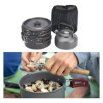 Juego de ollas camping senderismo 3 en 1 con tetera Gt-308 - Image 5