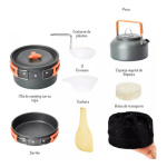 Juego de ollas camping senderismo 3 en 1 con tetera Gt-308 - Image 6