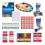 Kit utiles escolares resma 96 hojas no 3 + 9 piezas libreria