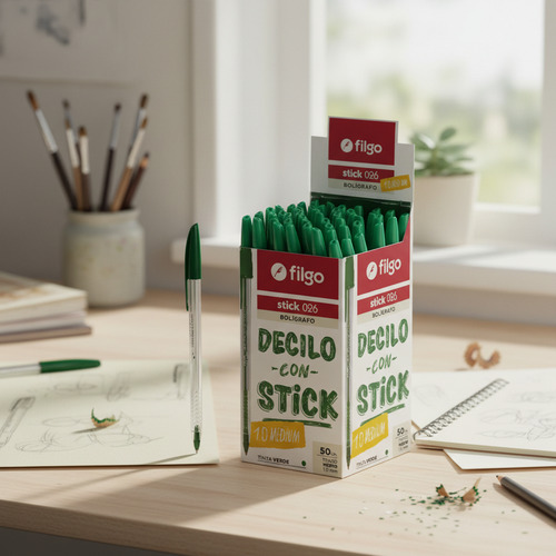 Lapiceras X50 Filgo Tinta En Caja Colores 024 Stick 90506 - Image 6