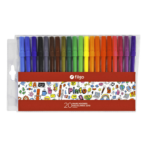 Marcadores Fibras Filgo Colores Dibujo X 20 Colegio 328