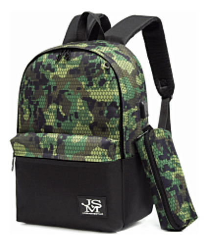 Mochila escolar urbana 17 pulgadas entrada usb + cartuchera - Image 4