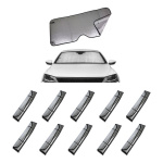 Pack 10 Parasol Cortina Delantera Protectora Metalizada Auto