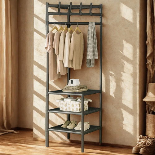 Ropero organizador zapatero y perchero Ea-286