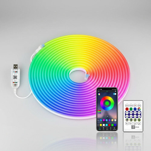 Tira de luces usb led luz neon 5 metros con control rgb-ic - Image 4