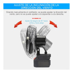 Ventilador portátil recargable inalámbrico batería Av5642 - Image 7