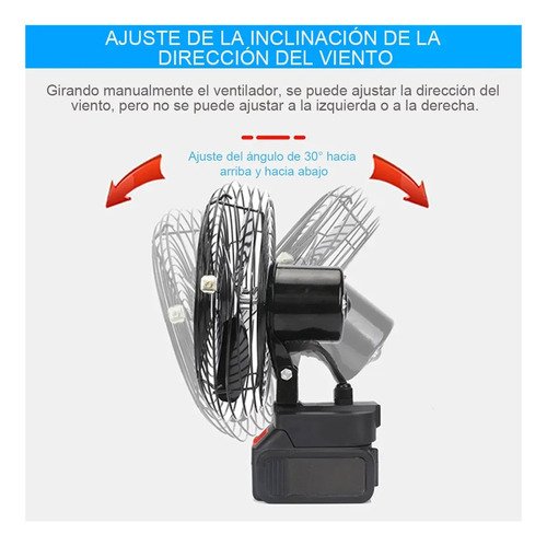 Ventilador portátil recargable inalámbrico batería Av5642 - Image 7