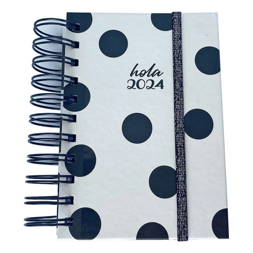 Agenda 10x15 Lunares 352 Paginas Espiral Colegio Ag24c001