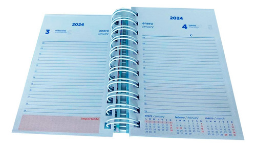 Agenda 10x15 Otoño 352 Paginas Espiral Colegio Ag24c009 – vista lateral