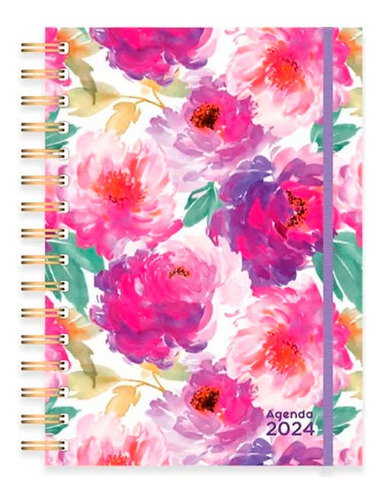 Agenda 16x22 Acuarela 352 Paginas Tapa Dura Escuela Ag24a007 – zoom detalle