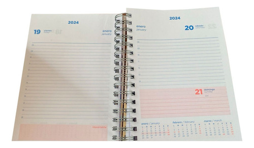 Agenda 16x22 Opposite 352 Paginas Espiral Colegio Ag24a022 – vista lateral