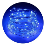 Alambre Hilo Led Azul 3 Metros A Pilas Guirnalda 10 Unidades
