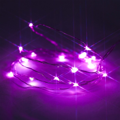 Alambre Hilo Led Rosa 3 Metros A Pilas Guirnalda 10 Unidades - Image 2