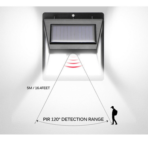 Aplique Reflector Solar 40 Led Con Sensor De Movimiento - Image 6