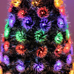 Árbol De Navidad Led Nevado 60 Cm Fibra Óptica Con Estrella - Imagen 5