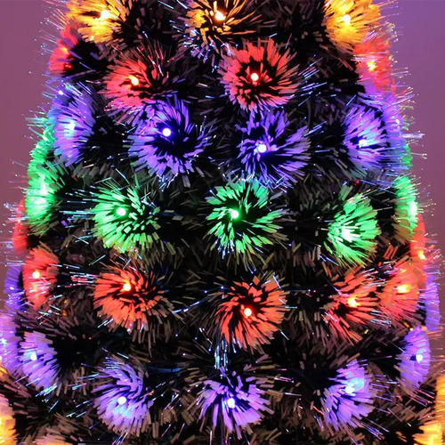 Árbol De Navidad Led Nevado 60 Cm Fibra Óptica Con Estrella - Imagen 5