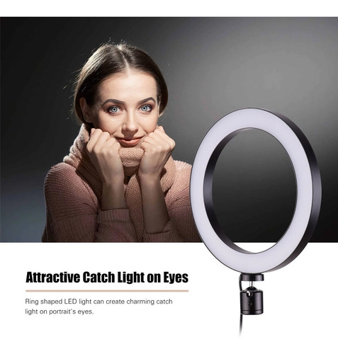 Aro Led De 16 Cm Doble Soporte Celular Y Soporte Microfono - Imagen 2