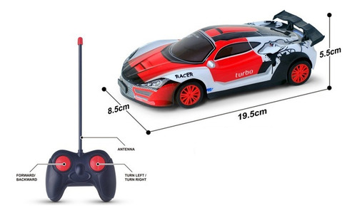 Auto Deportivo A Control Remoto Tiburon Crazy Racer 21301 - Image 6
