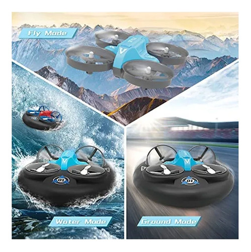 Auto Juguete Triple Terreno Dron Acuático Con Control A01 – imagen 14