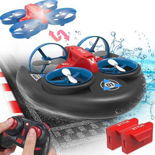 Auto Juguete Triple Terreno Dron Acuático Con Control A01 – imagen 15