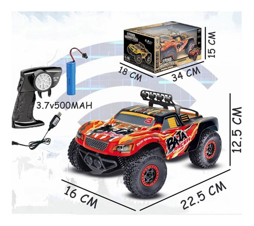 Auto Monster Arena Recargable Con Control Remoto Baja Racer - Image 7