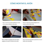 Avión Planeador Para Armar Recargable Usb Con Helice Azul - Image 13