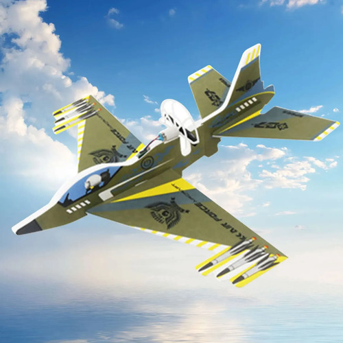 Avión Planeador Para Armar Recargable Usb Con Helice Azul - Image 12