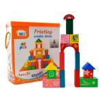 Bloques Didácticos 40 Piezas Juego Infantil De Madera 50570 - Imagen 2
