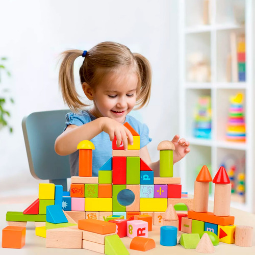 Bloques Didácticos 50 Piezas Juego Infantil De Madera 50580 - Image 2