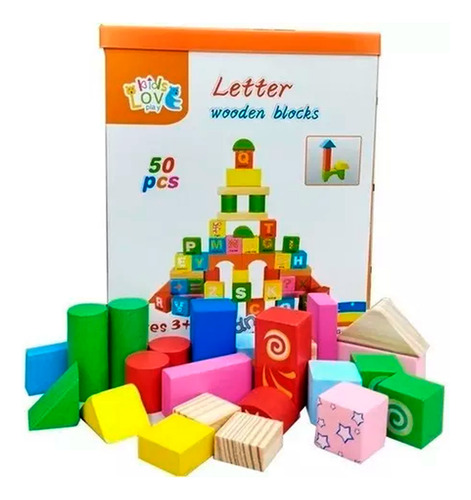 Bloques Didácticos 50 Piezas Juego Infantil De Madera 50580 - Image 5