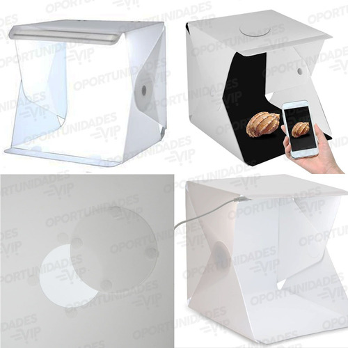 Estudio fotográfico plegable con luz led USB - 40 x 40 cm - Image 4