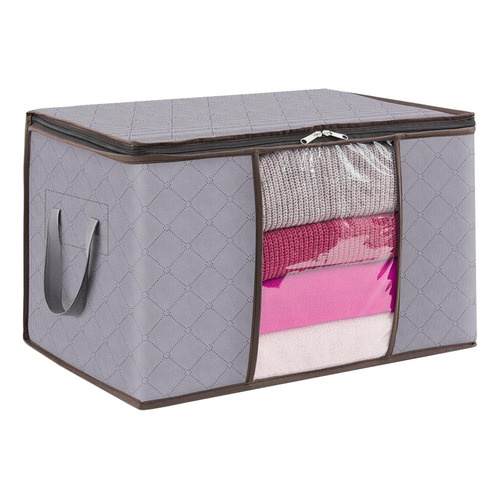 Caja organizadora de ropa plegable 50 Lts con cierre Bz6799