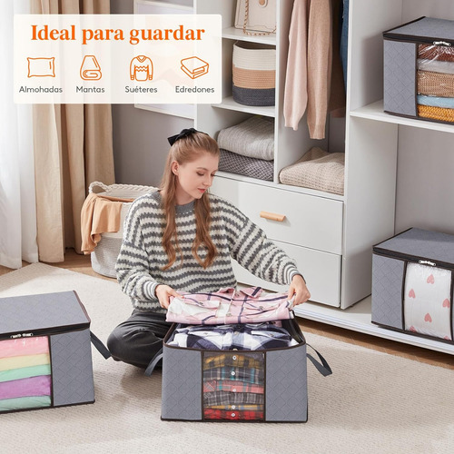 Pack X 6 Cajas Organizadoras De Ropa Plegable 50 Lts Bz6799 - Image 5