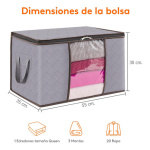 Pack X 6 Cajas Organizadoras De Ropa Plegable 50 Lts Bz6799 - Image 8