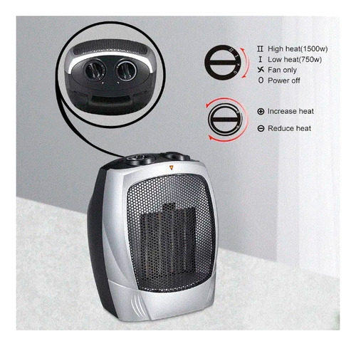 Caloventor Calefactor Electrico 1500w Termostato Ptc-1500 - Image 5